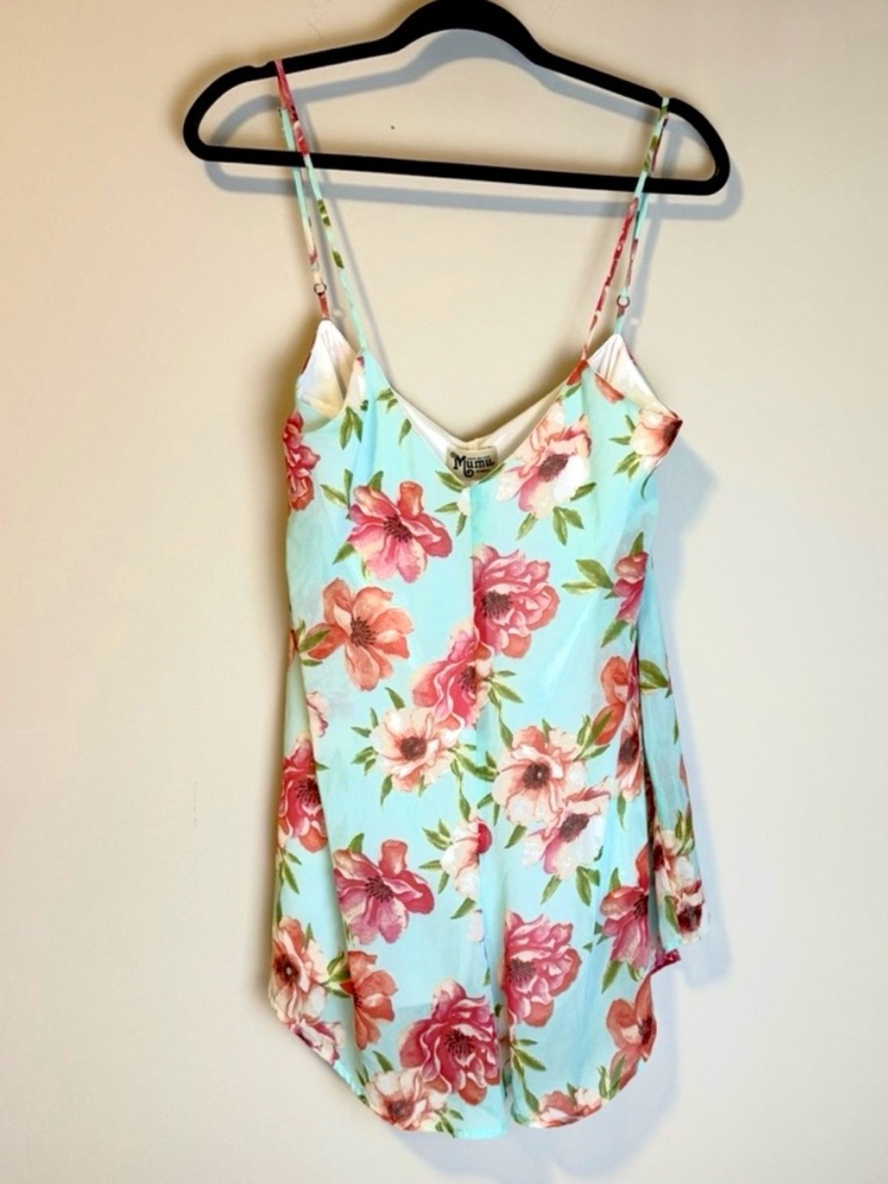 Show Me Your MuMu Aqua Floral Romper Size Small